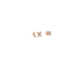 14k White and Rose Gold .25ct G VS2 Marquise Diamond Earring Studs